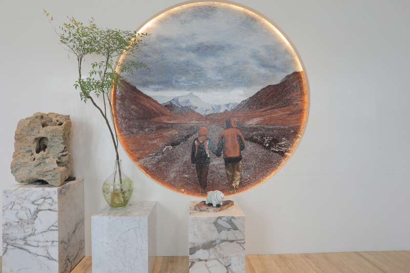 Kunsttentoonstelling Stand & Marble Paintings